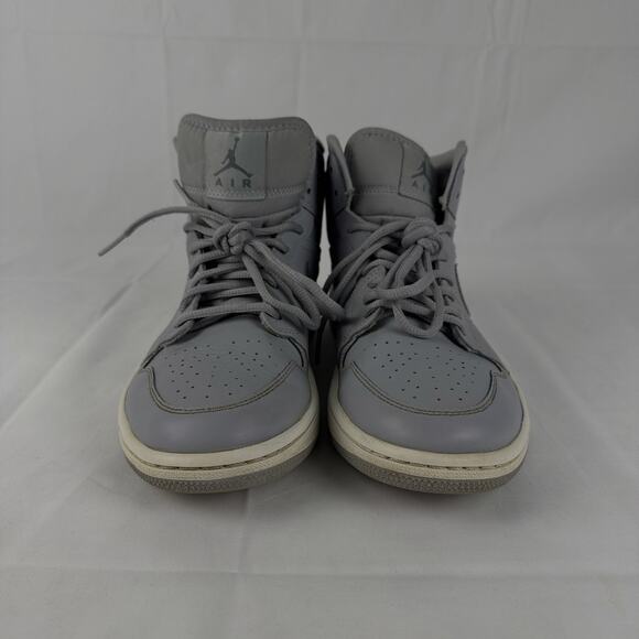 Nike Air Jordan 1 Mid Wolf Grey Men’s Size 8.5 Basketball Shoes Retro‎ OG - Picture 5 of 16